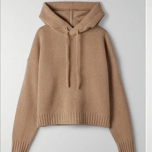 The Group by Babaton Luxe Cashmere Hoodie in Gold Camel